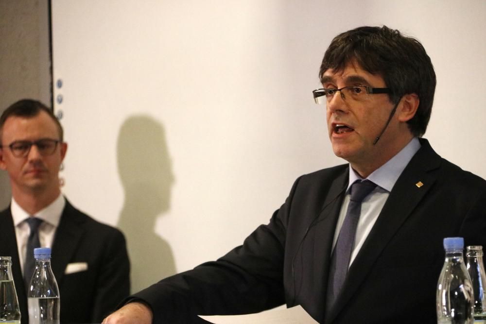 Conferència de Carles Puigdemont a Universitat de Copenhaguen