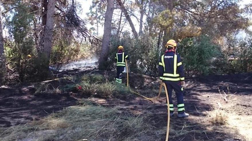 Un incendio quema 1.500 metros cuadrados de la Finca Roca de l&#039;Alfàs del Pi