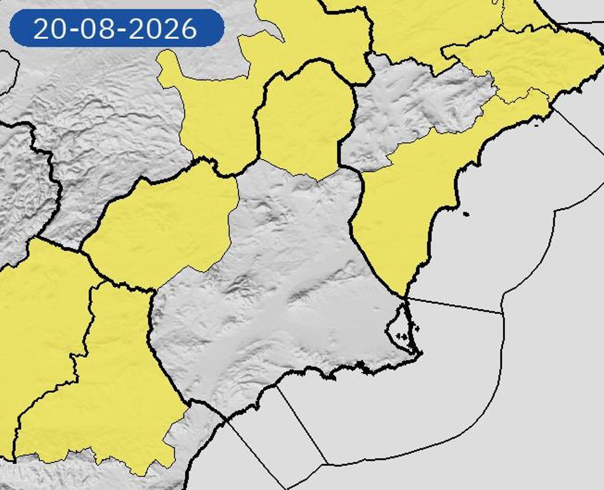 Mapa de alerta por lluvias