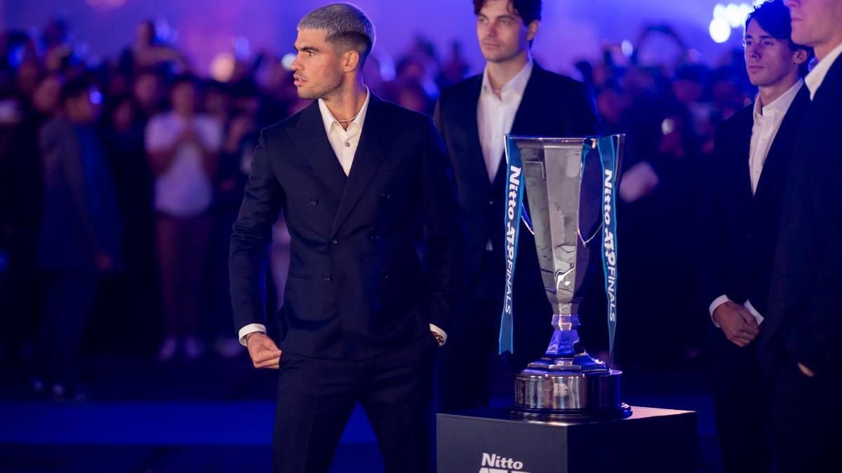 Alcaraz en la presentación de las ATP Finals