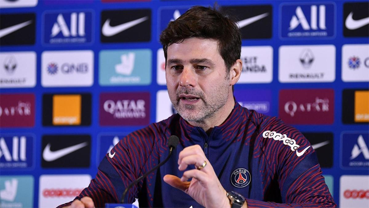 Pochettino comparece en la sala de prensa del Camp Nou