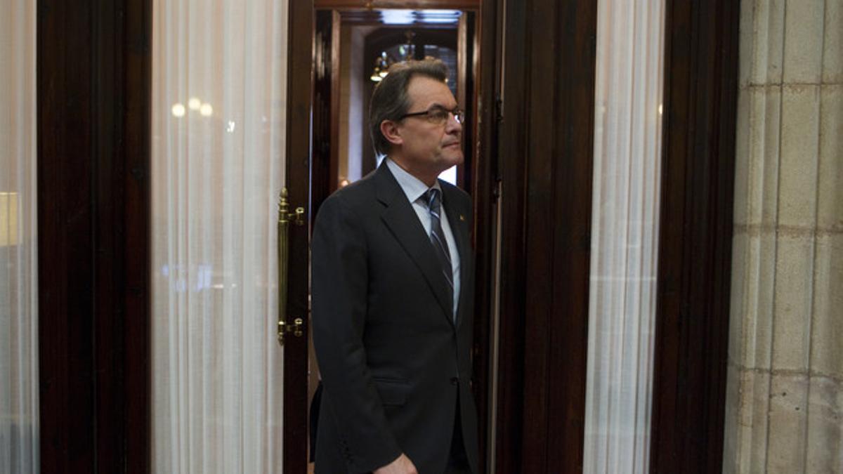 Estrategias 8 El 'president', Artur Mas, en las dependencias del Parlament, el pasado 22 de mayo.