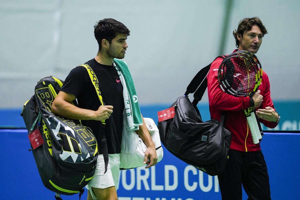 Carlos Alcaraz y Juan Carlos Ferrero, a finales de 2024.