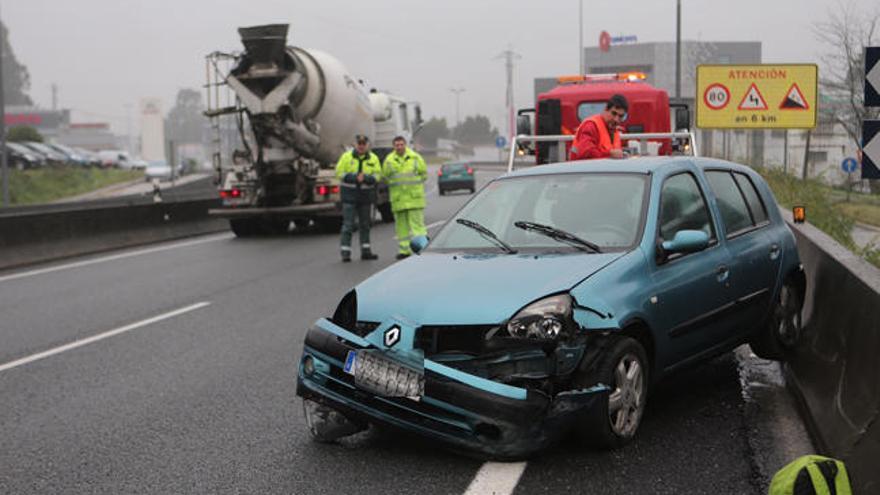 Siniestro este miércoles en la A-55, en Vigo. //Nick