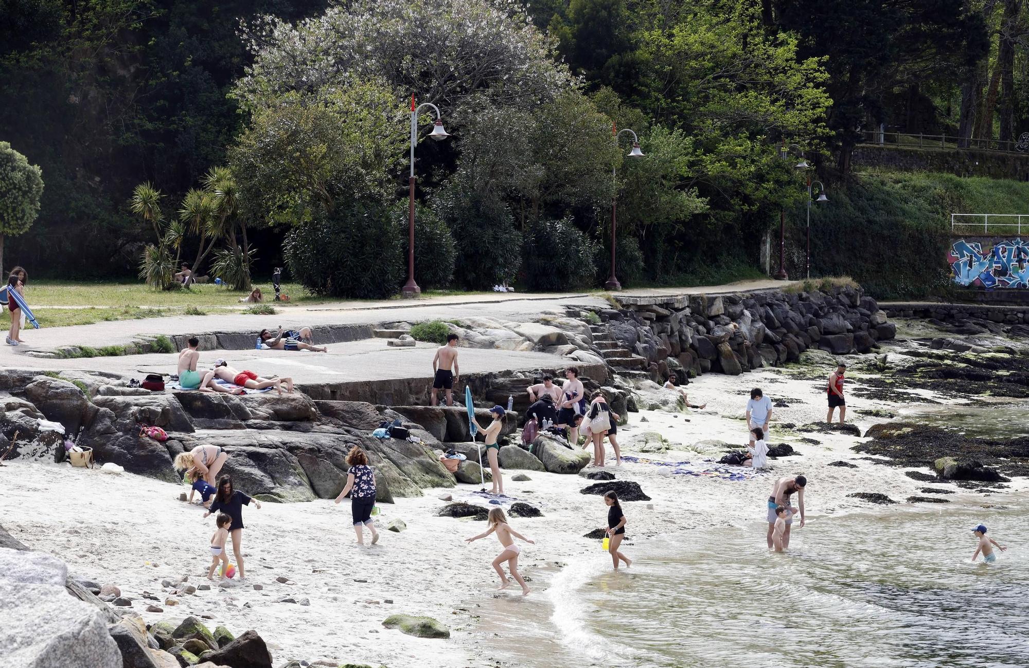 La playa viguesa de A Punta, donde no se recomienda el baño