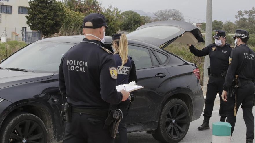 Control policial en Elche