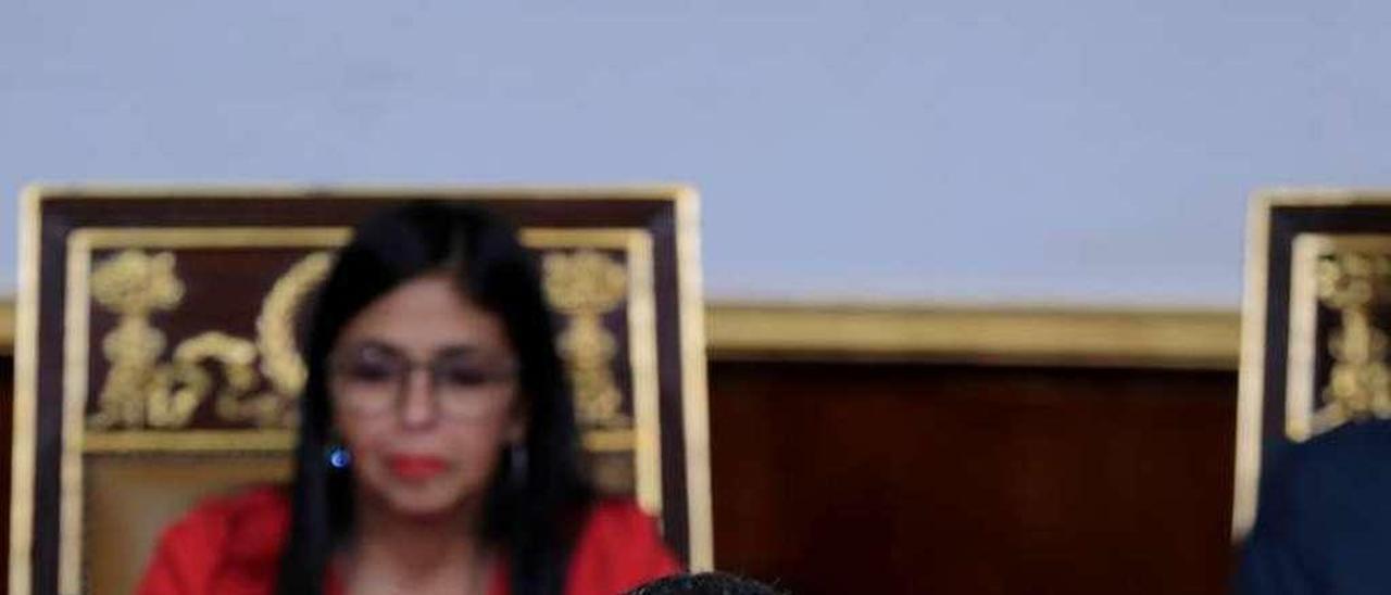 Maduro, en su intervención ante la Constituyente chavista. // Reuters