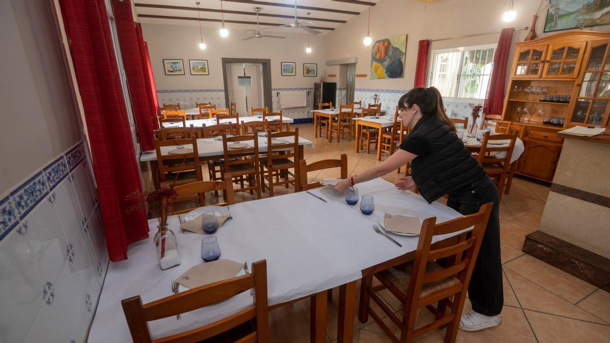 El comedor interior de La Tancada.