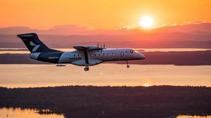 El vuelo X1 de Heart Aerospace en el Aeropuerto Internacional de Plattsburgh (Nueva York, Estados Unidos).