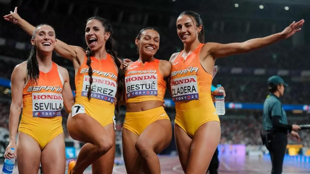 El 4x100 femenino, tras ser quintas en el Mundial de Tokio'25