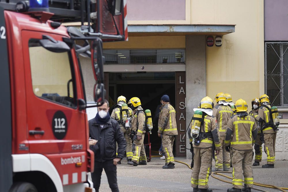 Incendi al col·legi La Salle de Girona