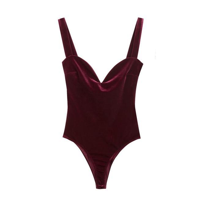 Colección Party de Bershka: body de terciopelo