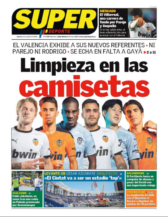 Portada SUPERDEPORTE jueves 6 agosto 2020