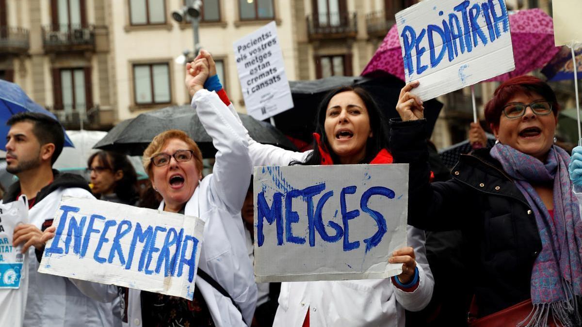 Protesta de personal sanitari.