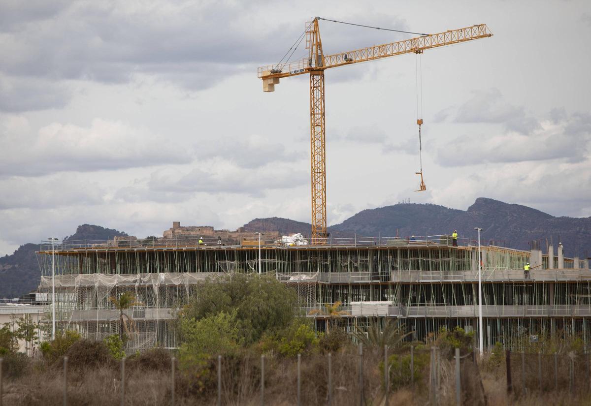 Promoción en plena construcción.