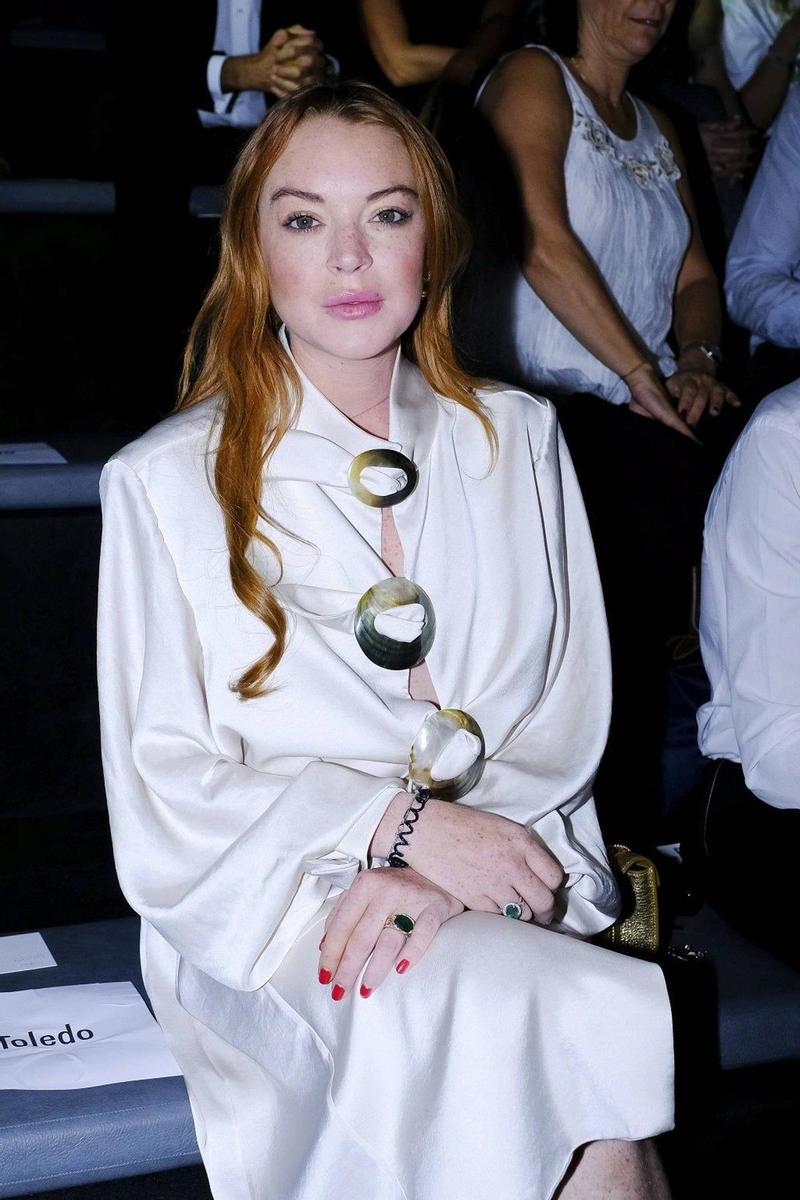 Lindsay Lohan en el desfile de Devota&amp;Lomba
