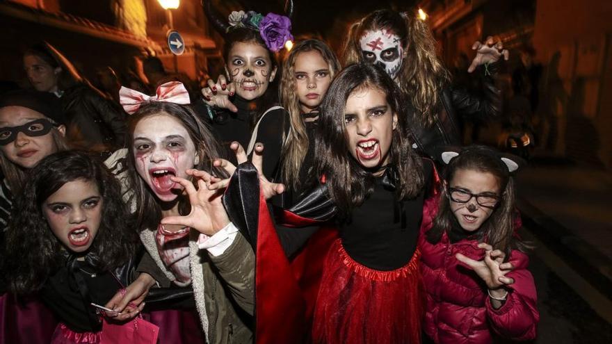 Niñas el año pasado en la fiesta de La Fresneda.