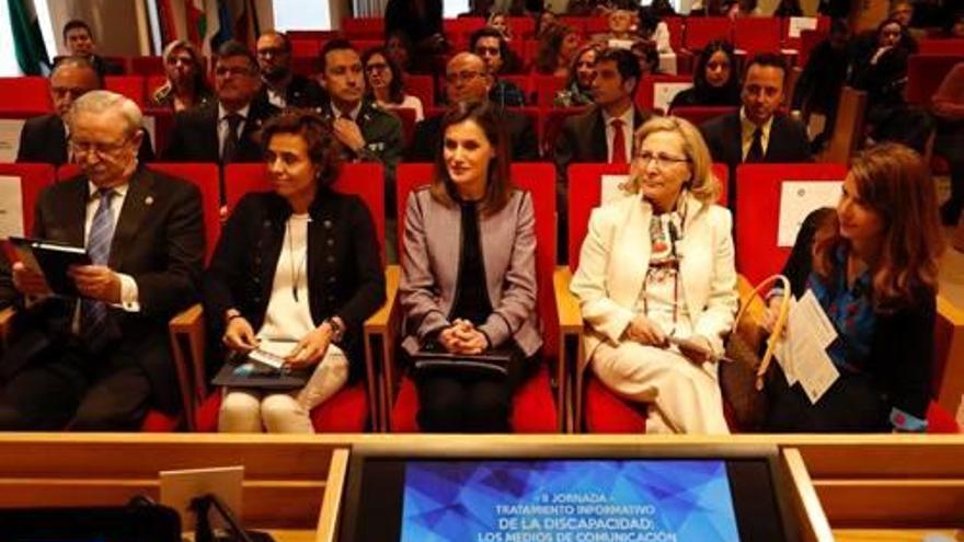 La reina Letizia, a l&#039;acte al qual va assistir a Madrid.