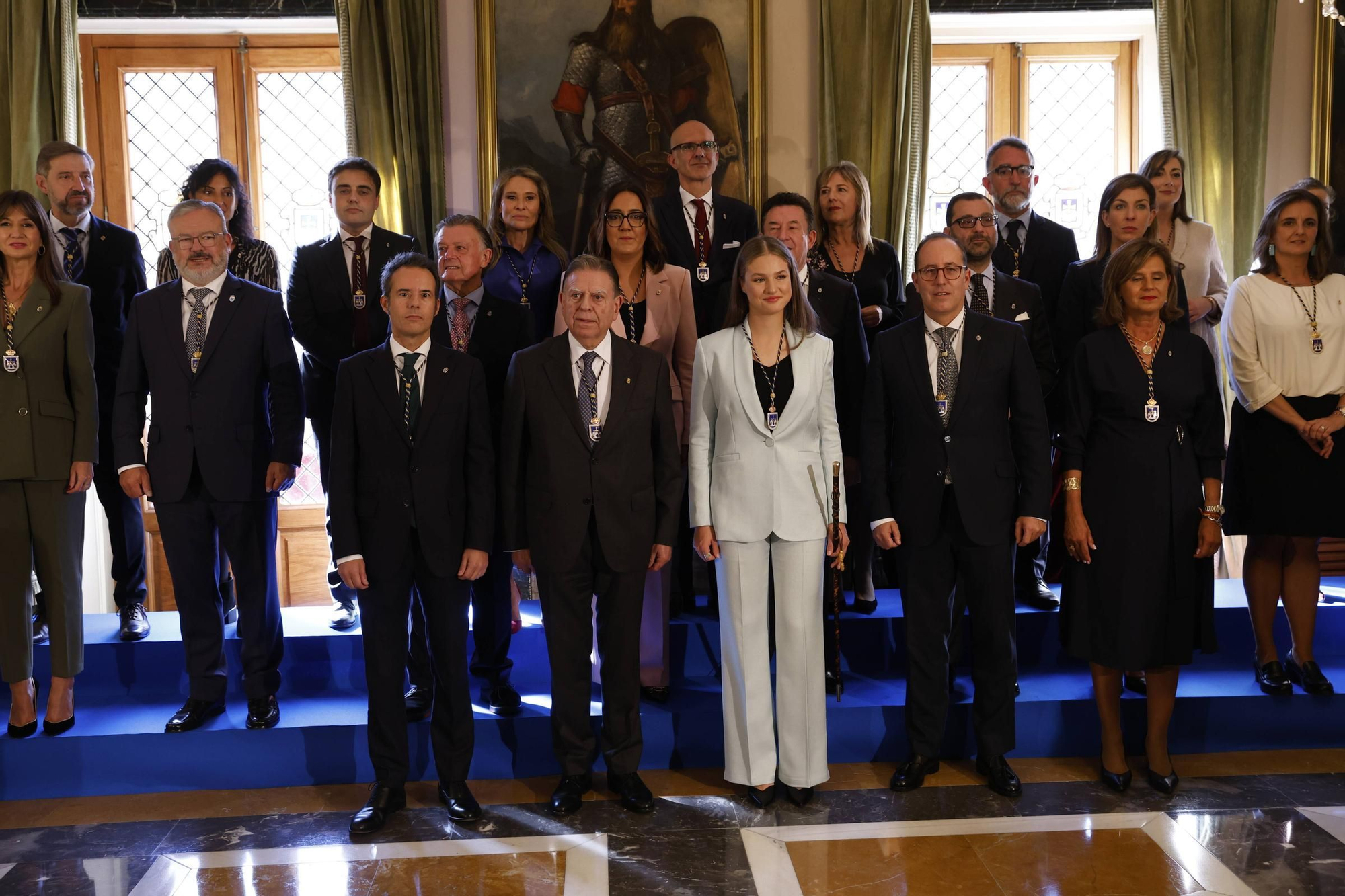 La Princesa Leonor recibe el título de Alcaldesa Honoraria de Oviedo en salón del plenos del Ayuntamiento. 