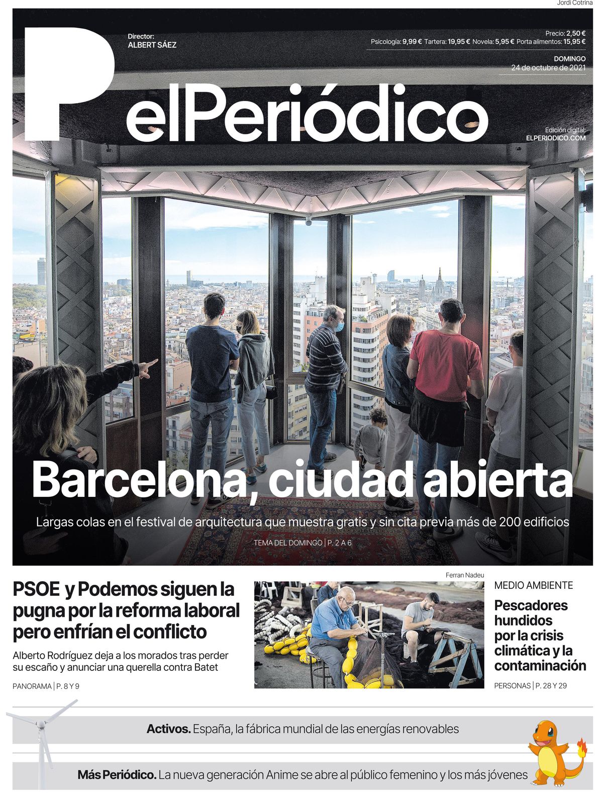 La portada d’EL PERIÓDICO del 24 d’octubre del 2021 La portada d’EL PERIÓDICO del 24 d’octubre del 2021