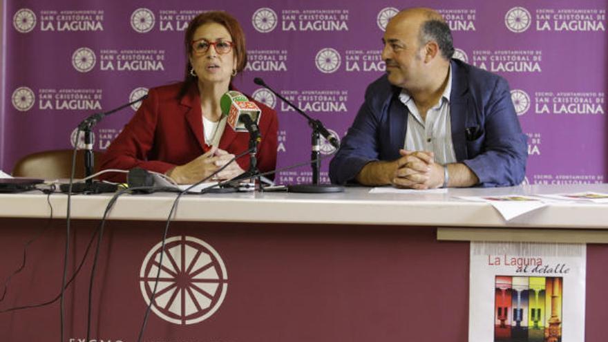 Elvira Jorge y Néstor Verona, ayer.