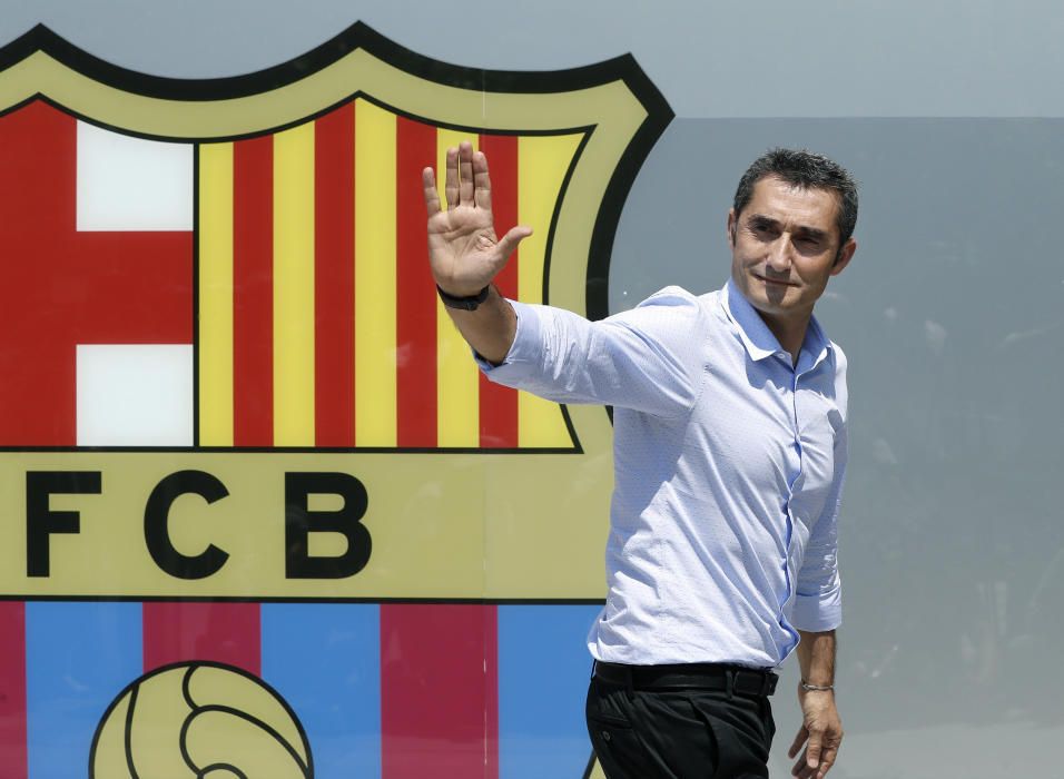 Valverde arriba a Barcelona