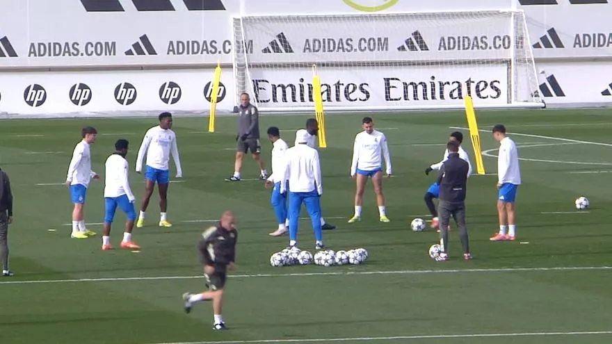 Última sesión de trabajo para el Madrid antes de recibir al City