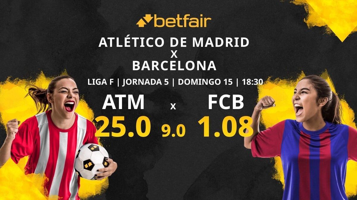 Atlético de Madrid Fem. vs. FC Barcelona Fem.: horario, TV, estadísticas, clasificación y pronósticos