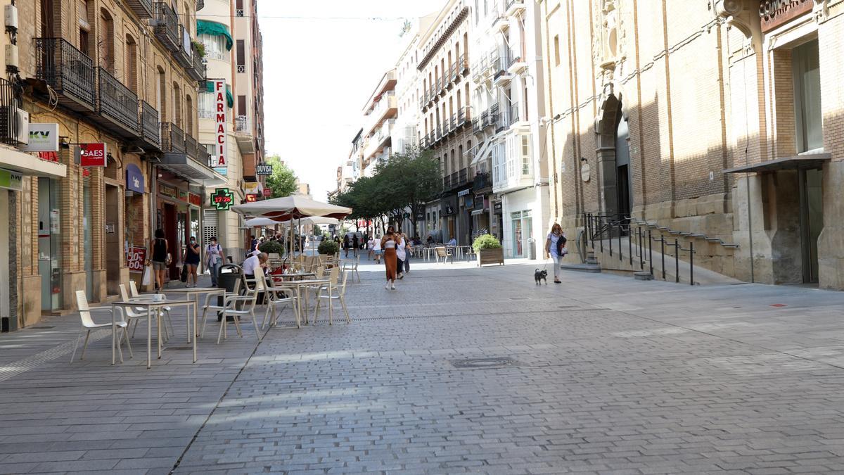 Las calles de Huesca, esta tarde.