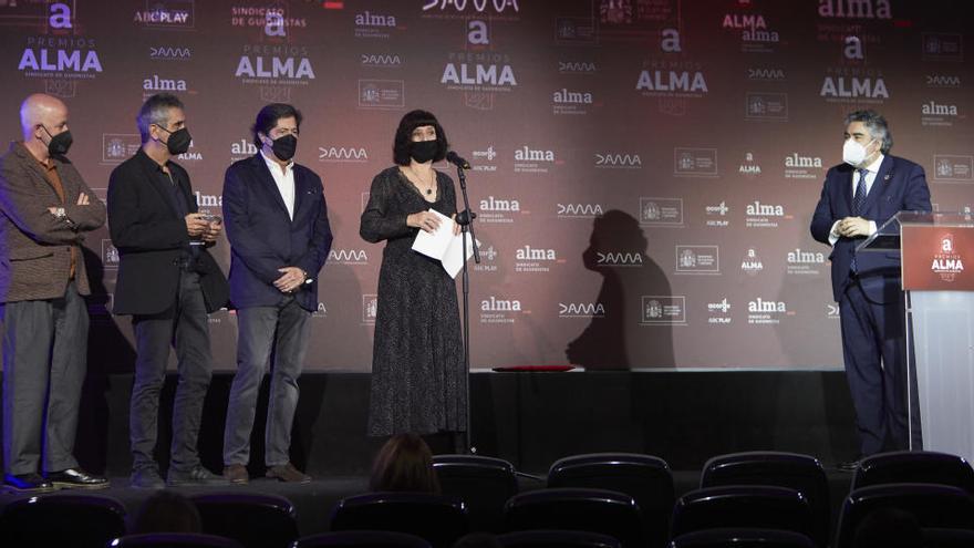 Un moment de la cerimònia dels premis del sindicat de guionistes d&#039;Espanya Alma.