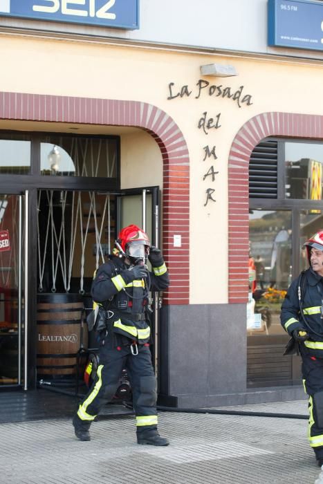 Incendio en un restaurante de Gijón