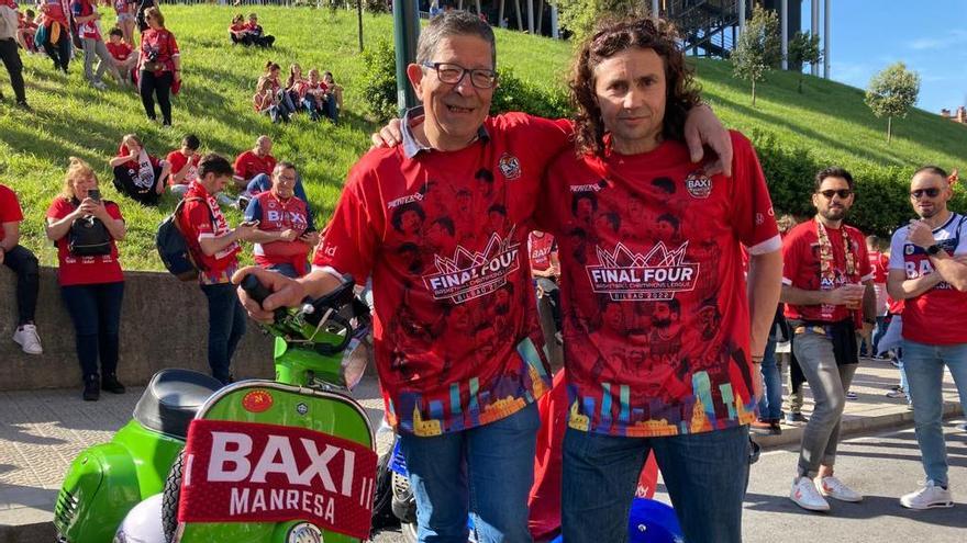 Així ha estat l'aventura de dos manresans en recórrer 600 quilòmetres en Vespa per veure la final del Baxi a Bilbao