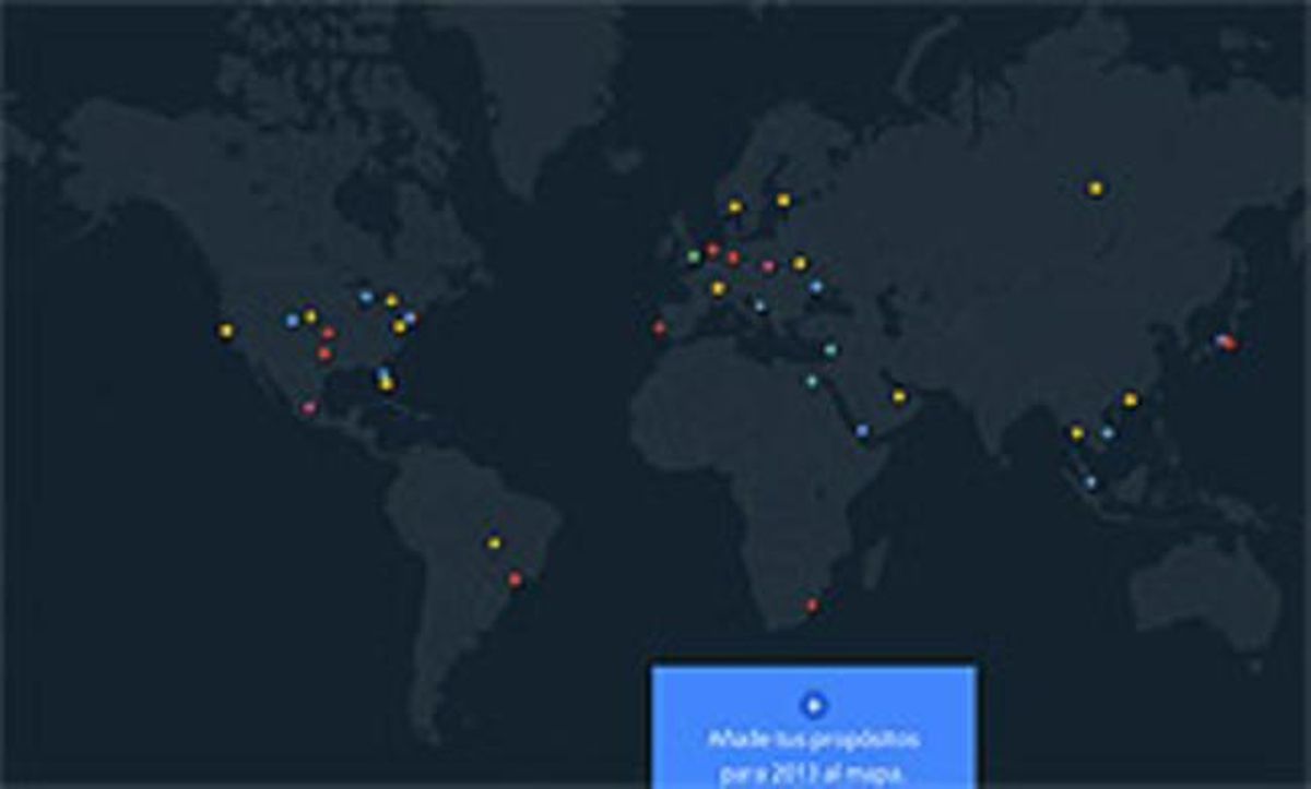 Mapa de Google amb els propòsits dels usuaris per al 2013. Mapa de Google amb els propòsits dels usuaris per al 2013.