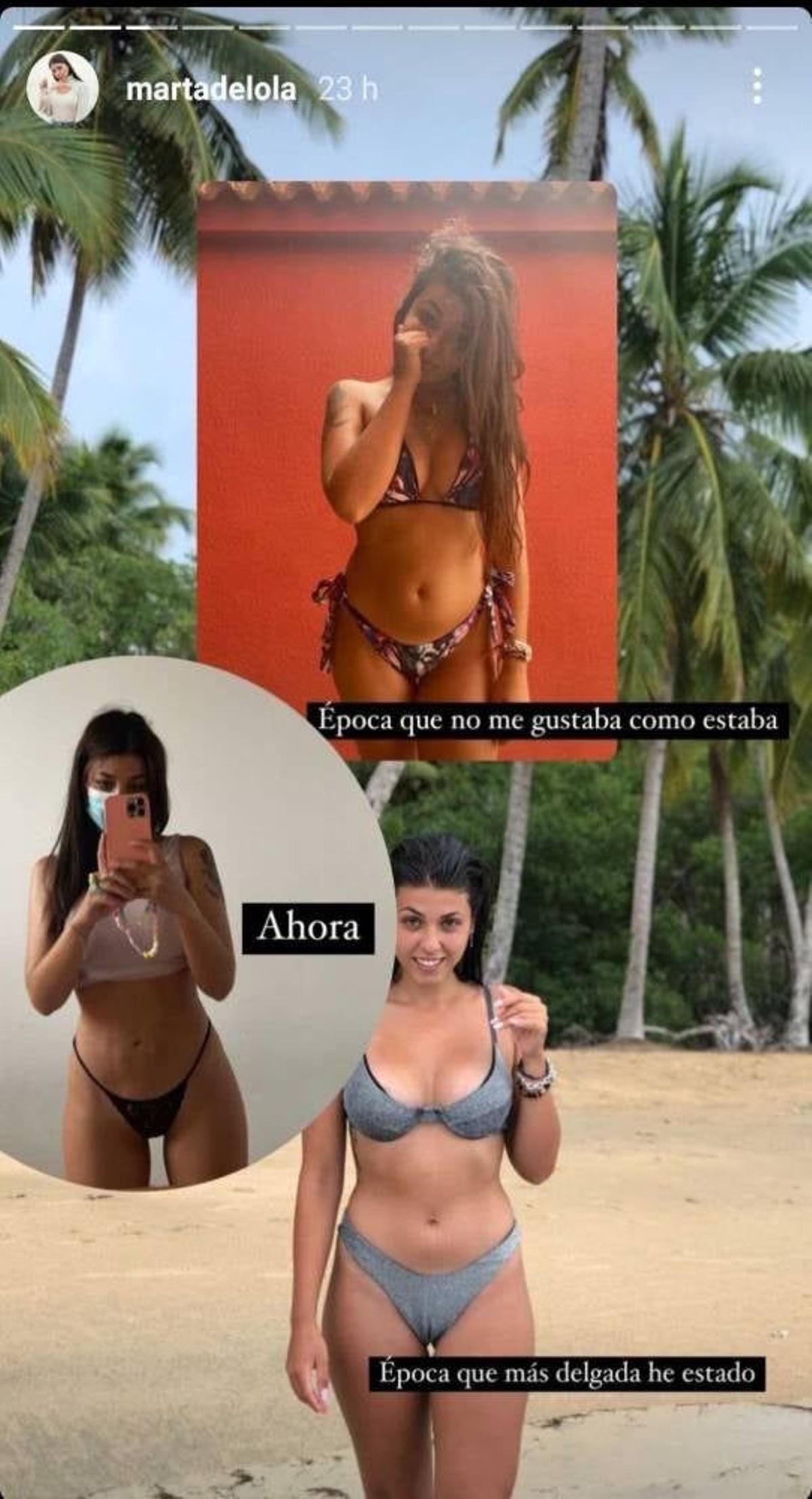 Lola ('La isla de las tentaciones') comparte en Instagram sus cambios físicos