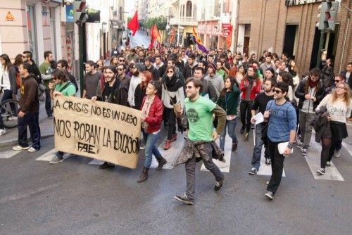 Protesta de estudiantes contra la LOMCE