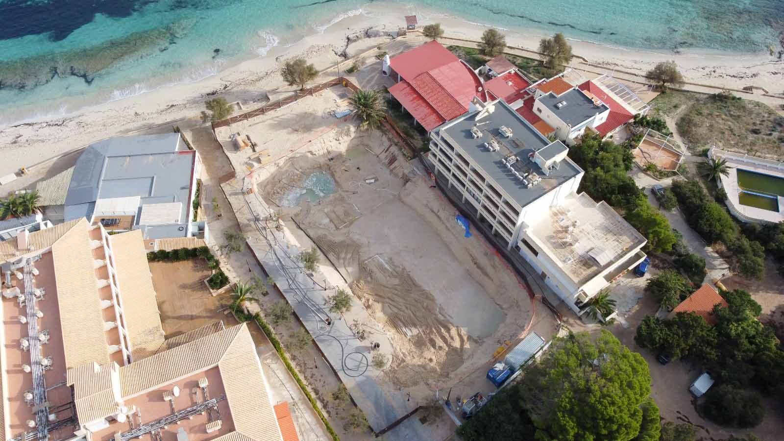 Paralizada la obra de un hotel de lujo en Formentera por incumplir las medidas de seguridad