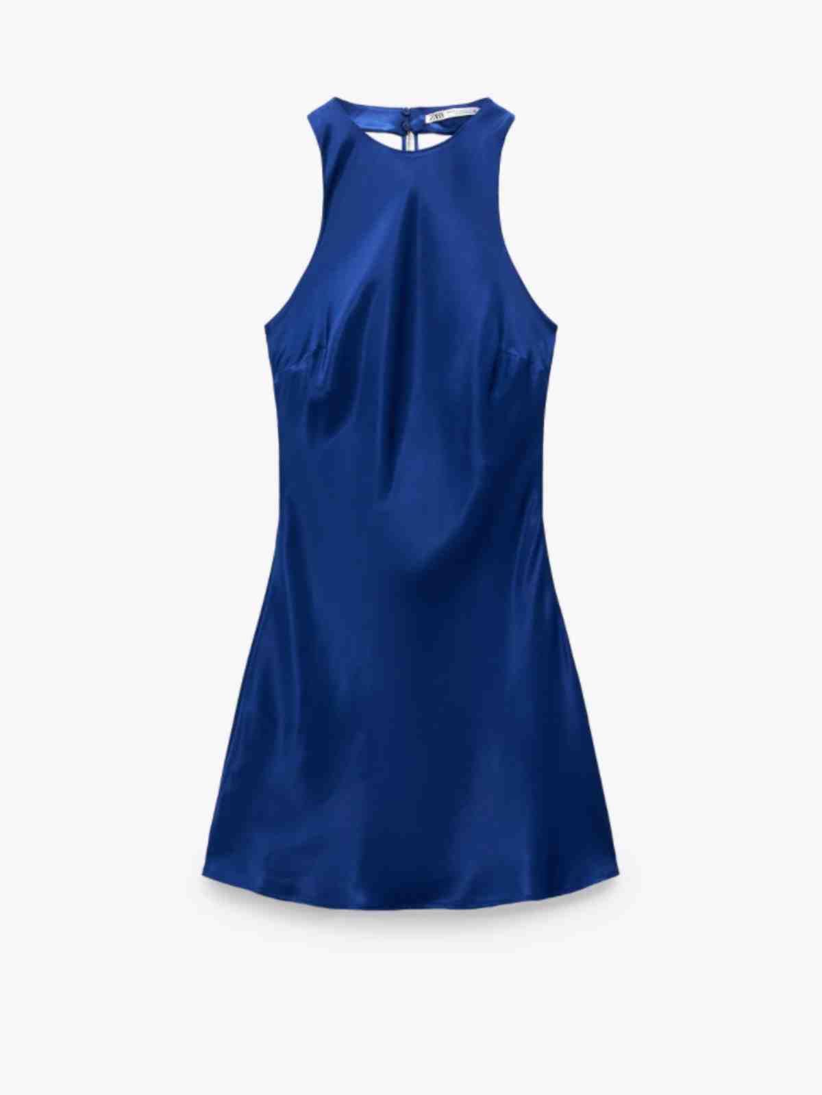 Vestido azul joya de Zara