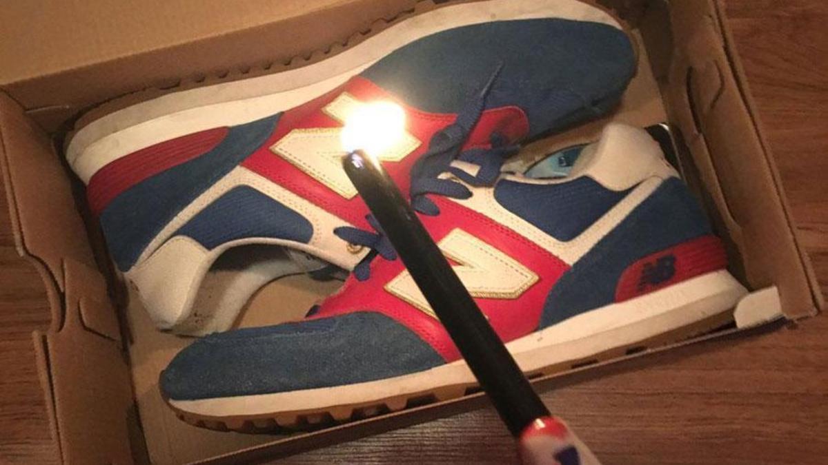 Protesta contra las New Balance por supuesto apoyo a Trump.