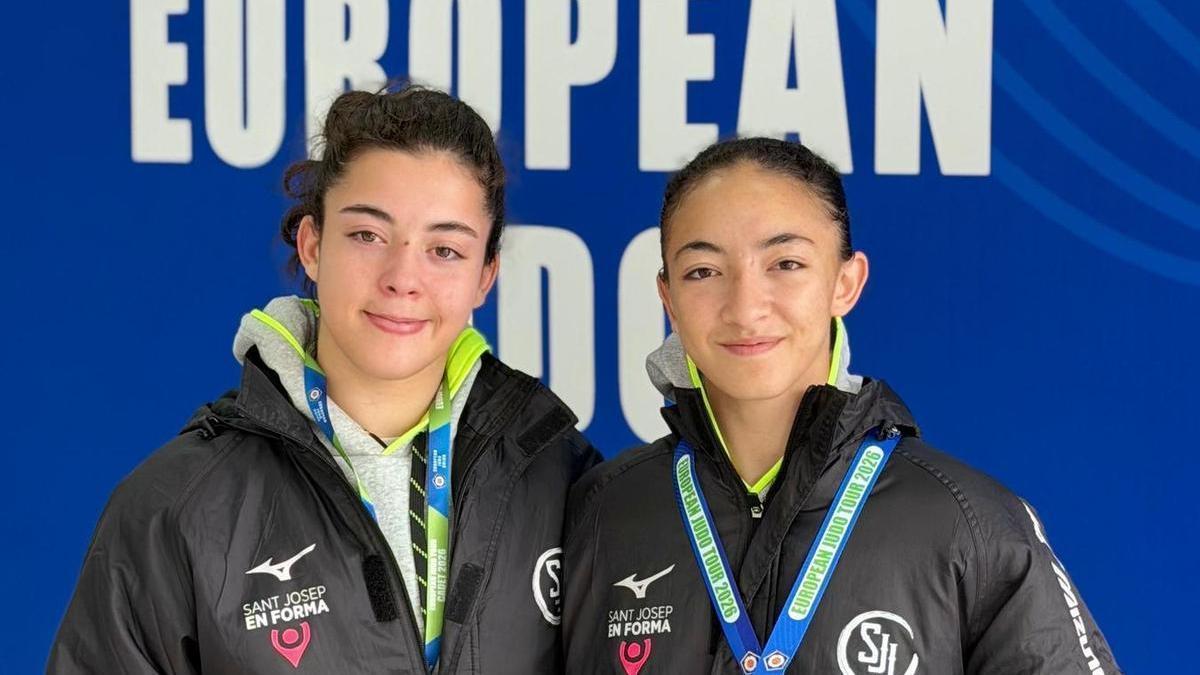 Imagen de Adriana Ferrer y Dina Hamri en la Copa de Europa de Judo