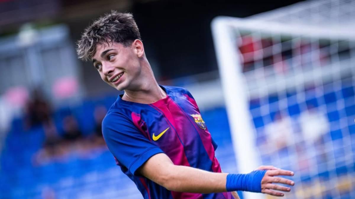 Òscar Gistau, en una imagen con el Barça esta pretemporada