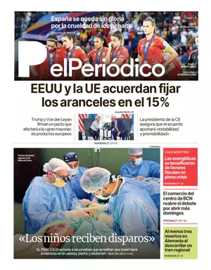 La portada de EL PERIÓDICO del 28 de julio de 2025