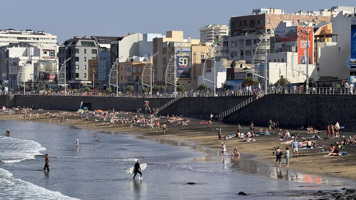 Playa de las Canteras, en Las Palmas de Gran Canaria