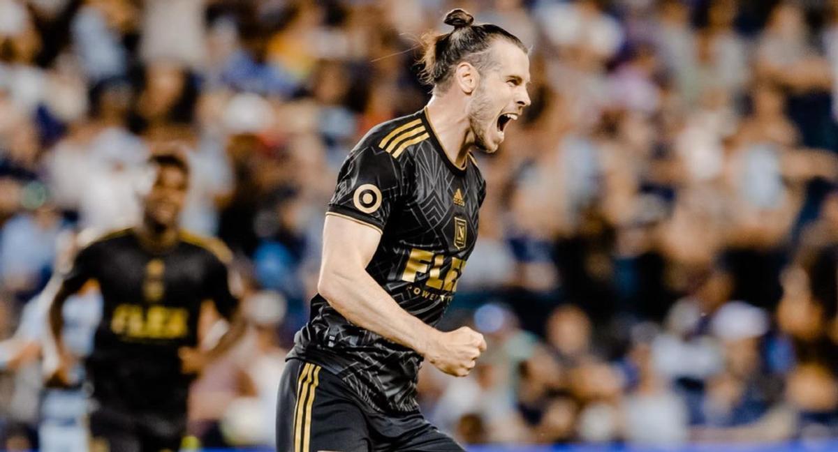 Gareth Bale y su primera celebración goleadora con Los Angeles FC