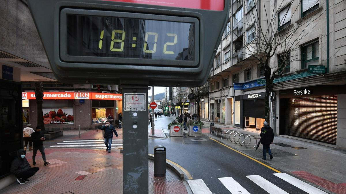 Una Pontevedra casi fantasma al atardecer