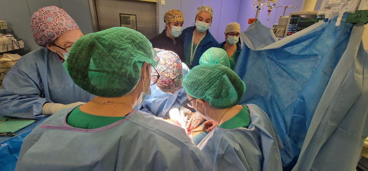 Otro momento de la cirugía.