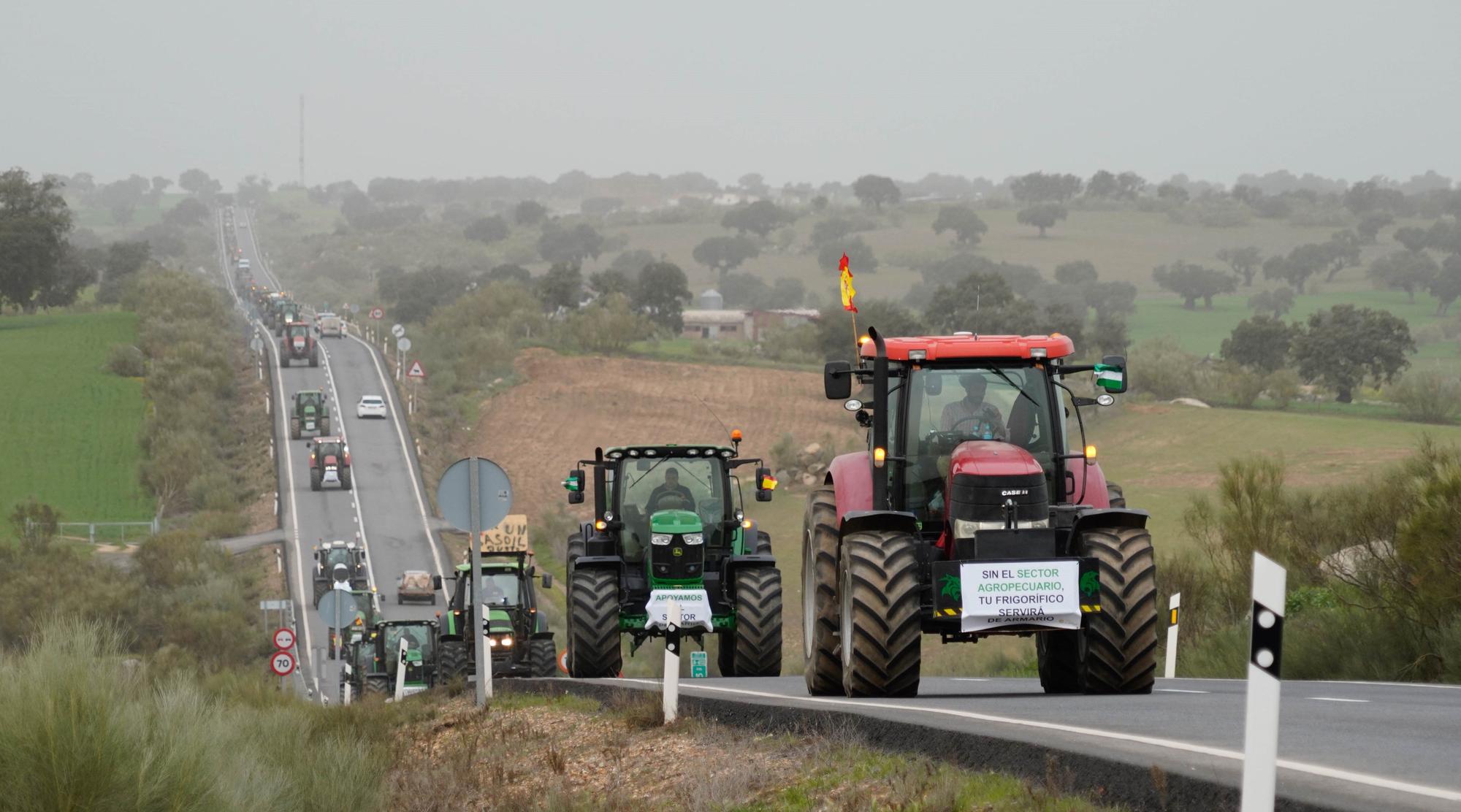 Tractorada en Los Pedroches por la crisis del campo