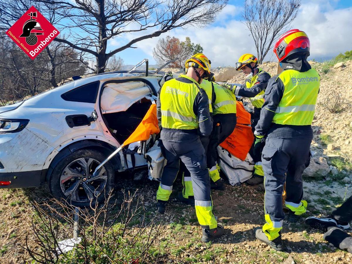 Accidente con tres heridos en la AP-7 de Benidorm