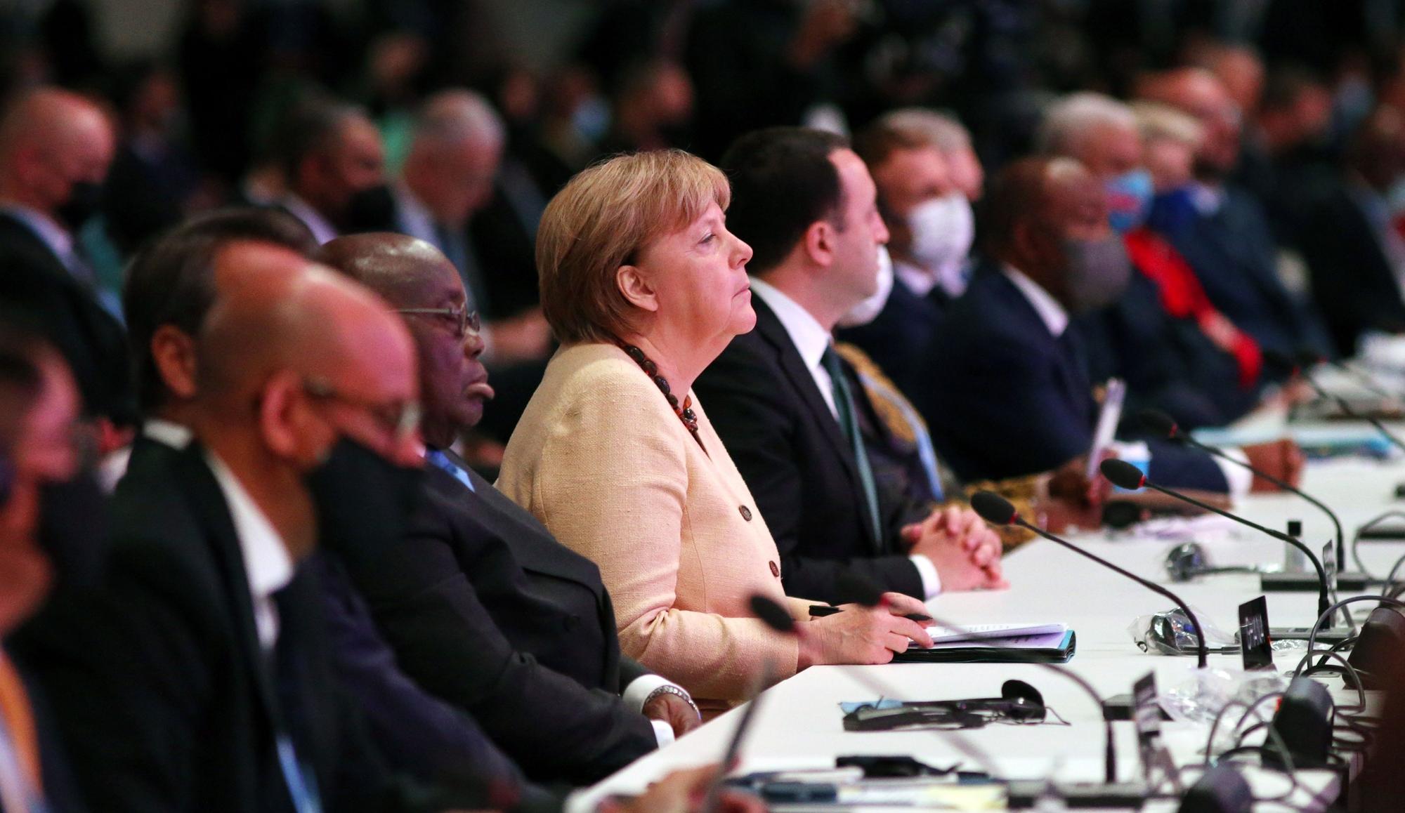Líderes mundiales, en un momento de la COP26.