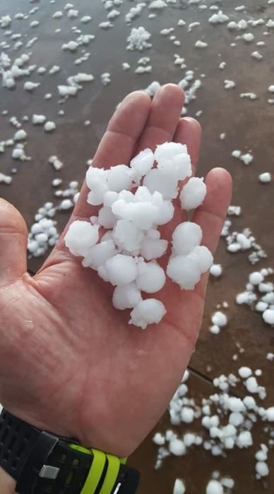 Granizo en la zona centro de Asturias