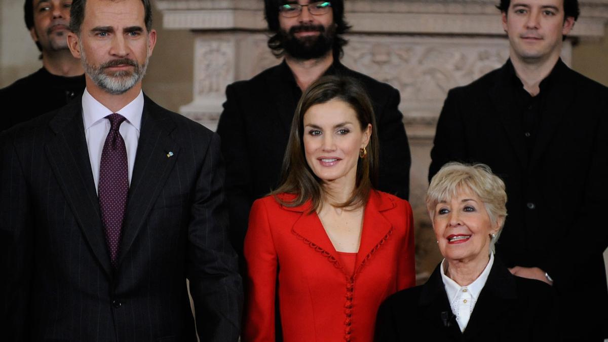 Letizia Ortiz y Felipe VI en el acto de clausura de la conmemoración de la muerte de Cervantes